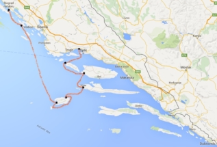 Ruta Biograd Split adriatico Croacia barco velero