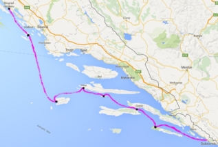 Ruta Biograd na moru Dubrovnik Mar Adriatico Croacia barco velero