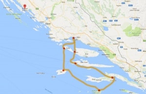 Ruta velero en croacia Split Korcula Lastobo Split